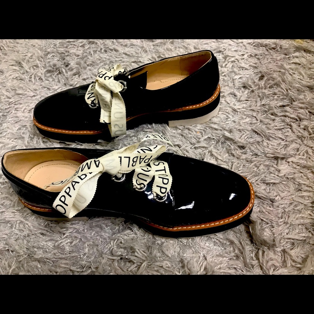 Patent leather loafers